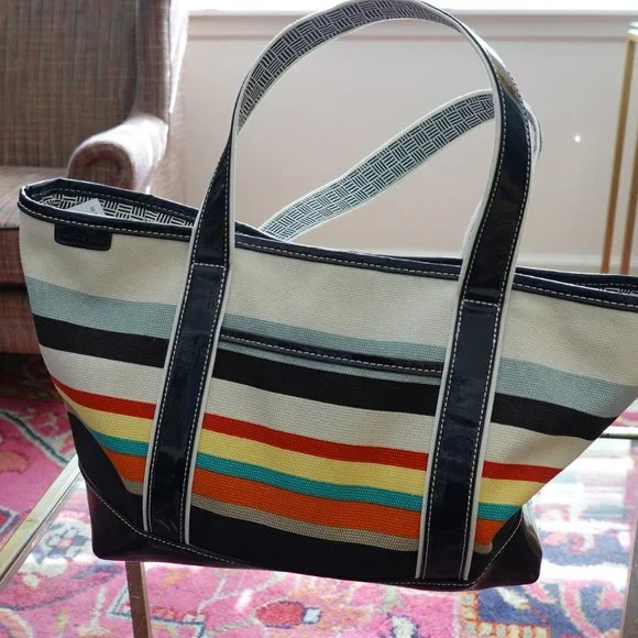 Lands' End Multicolor Striped Tote Bag - Picture 2 of 16